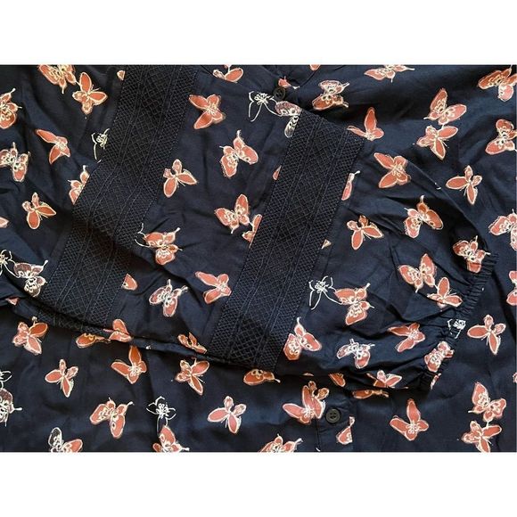 Lane Bryant No-Peek Button-Front Lace Trimmed blouse (Sz 14/16) plus - Picture 9 of 11